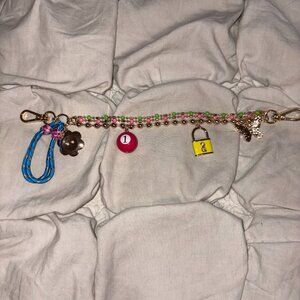 Free People Mixed Charm Beaded Bag Swag Strap